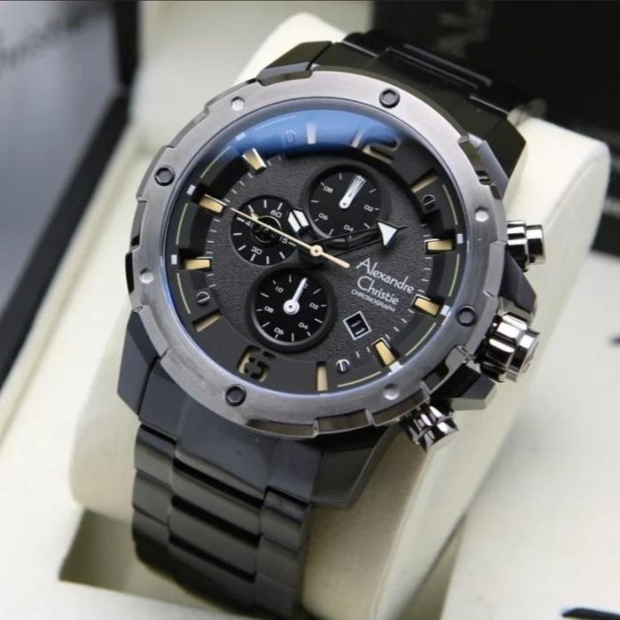 Gambar Jam Tangan Pria Alexandre Christie AC6410 - AC 6410 Original Garansi - Black Yellow dari GF WATCH JAKARTA undefined Tokopedia