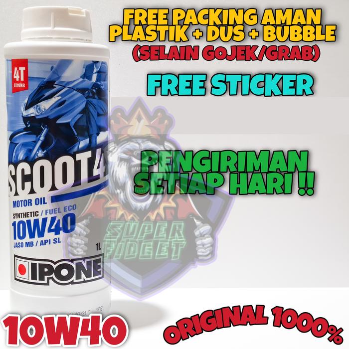 Gambar OLI IPONE SCOOT 4 SCOOT4 10W40 MATIC ORIGINAL FRANCE 10000% - 10W40 dari Super Fidget undefined Tokopedia