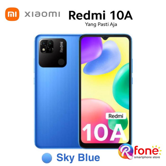 Gambar Xiaomi Redmi 10A 3/32GB New | Segel BNIB Garansi Resmi - Sky Blue, 3/32GB dari R-fone Mobile undefined Tokopedia