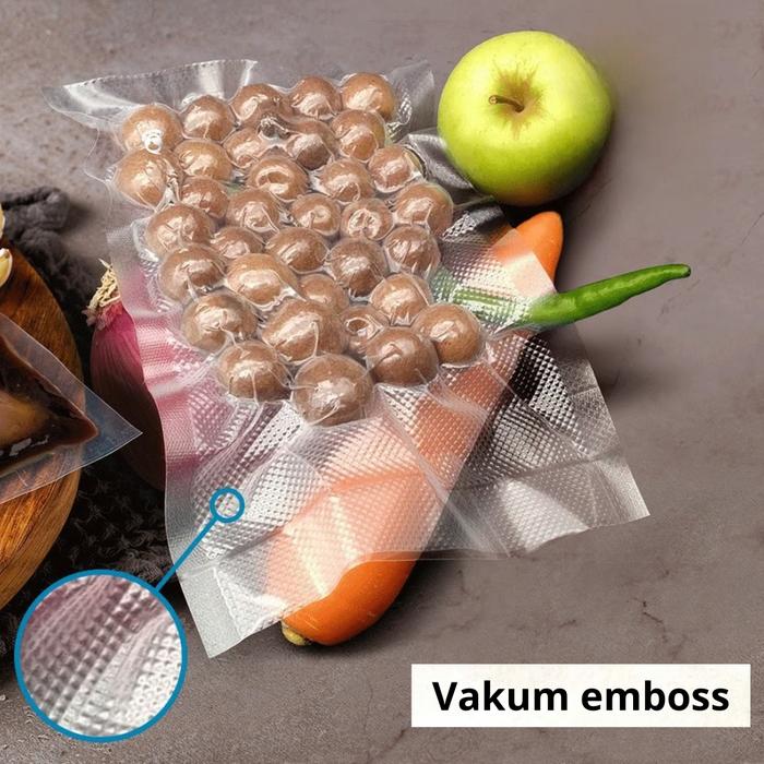 Gambar PLASTIK VACUUM VACUM VAKUM BAG SEALER MAKANAN EMBOSSED EMBOSS SATUAN - - 15X25 dari toko kemasan 99 undefined Tokopedia