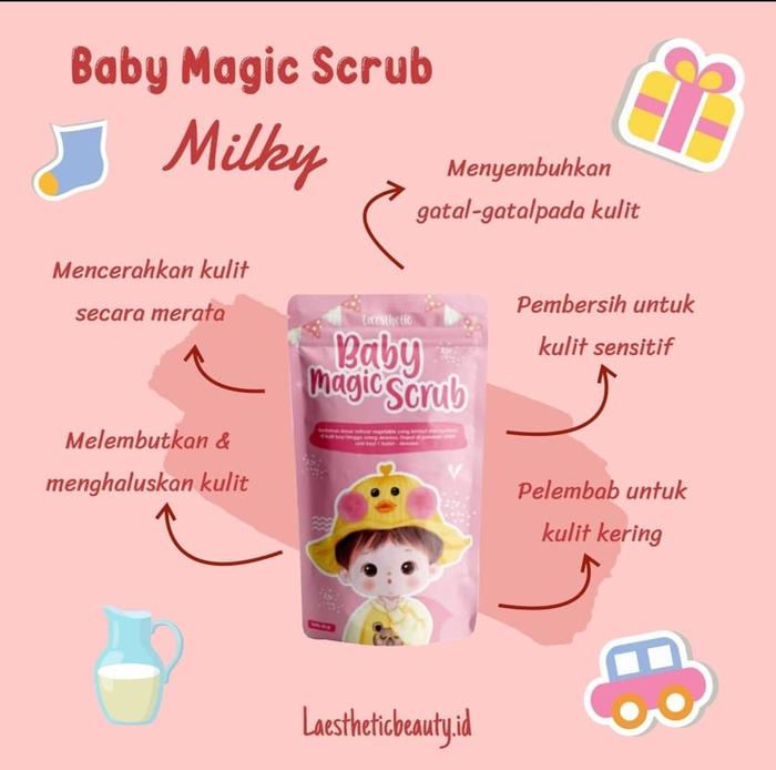 Gambar Lulur Scrub Face dan Body Anak dan Dewasa Baby Magic Scrub 100 gram - Milky dari L&A Healthy undefined Tokopedia