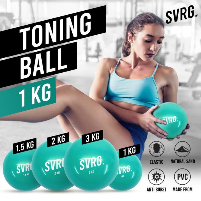 Gambar SVRG. Toning Ball 1Kg 1,5Kg 2Kg 3Kg - Bola Yoga & Pilates - Toning Ball, 1.5 KG dari SVRG Store undefined Tokopedia