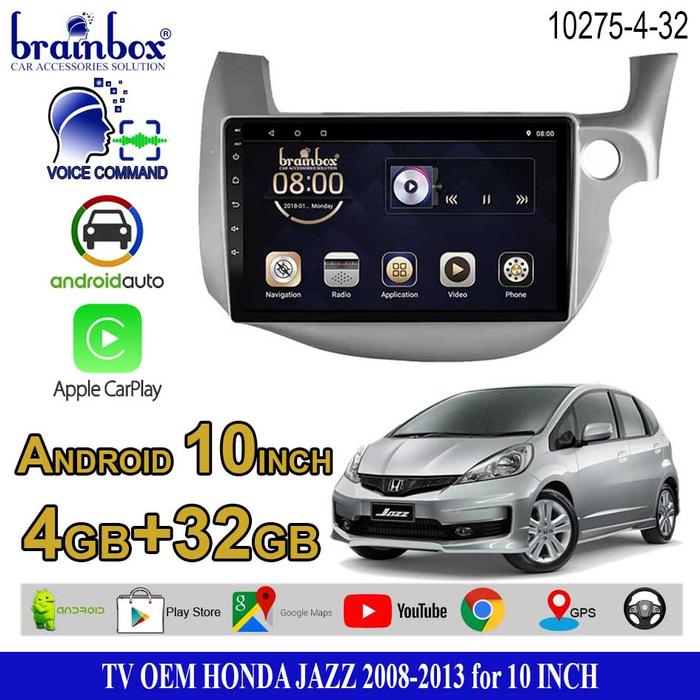 Gambar Brainbox TV Mobil OEM Honda Jazz 2008-2013 Android Headunit Tape Mobil - 4GB + 32GB dari Brainbox Car and Home undefined Tokopedia
