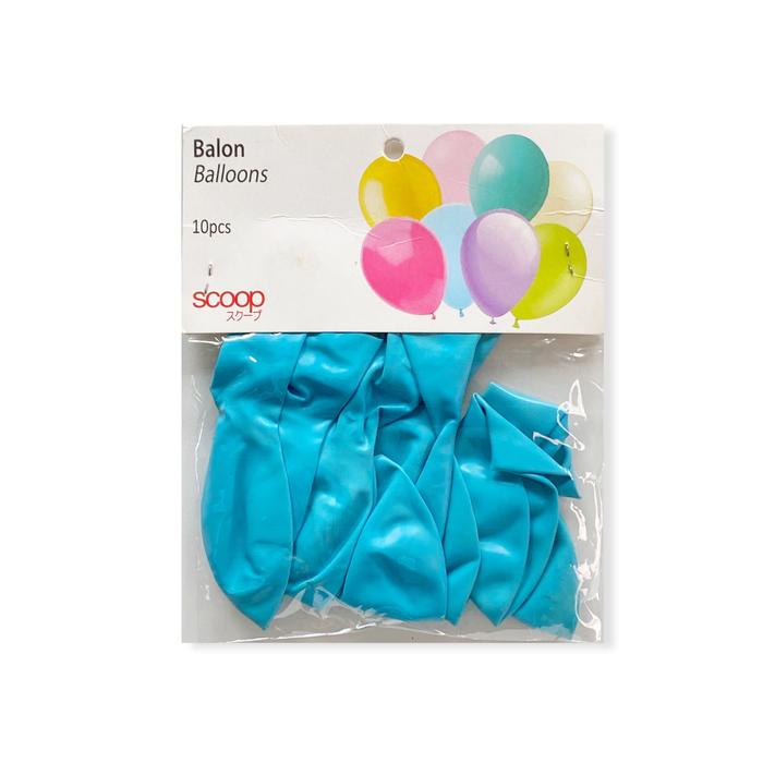 Gambar Scoop Balon Karet Polos (10pcs) 55421100 - Biru Muda dari Scoop Ideas undefined Tokopedia