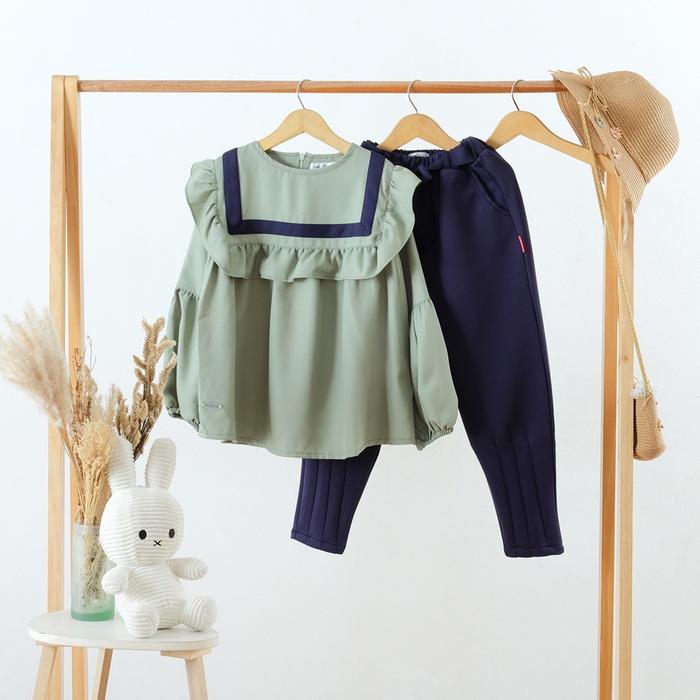 Gambar Ammar Kids - Setelan Baju Anak Perempuan - One Set Yumna Bless & Bloom - Matcha, M dari Jabras Collection undefined Tokopedia