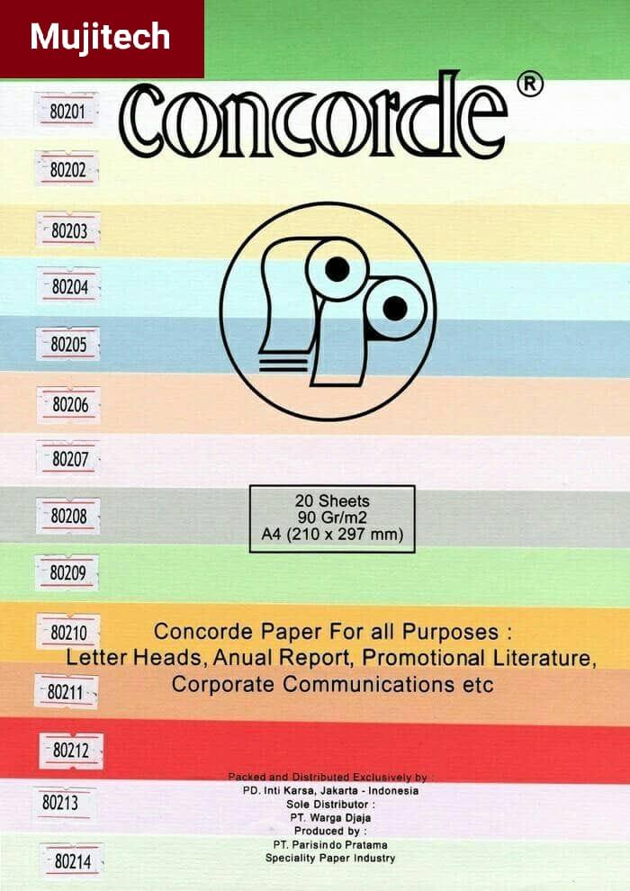 Gambar KERTAS CONCORDE A4 90 GR PAPER WARNA KONKORD IJAZAH PIAGAM SERTIFIKAT - 80200 M.GREEN dari MUJITECH undefined Tokopedia
