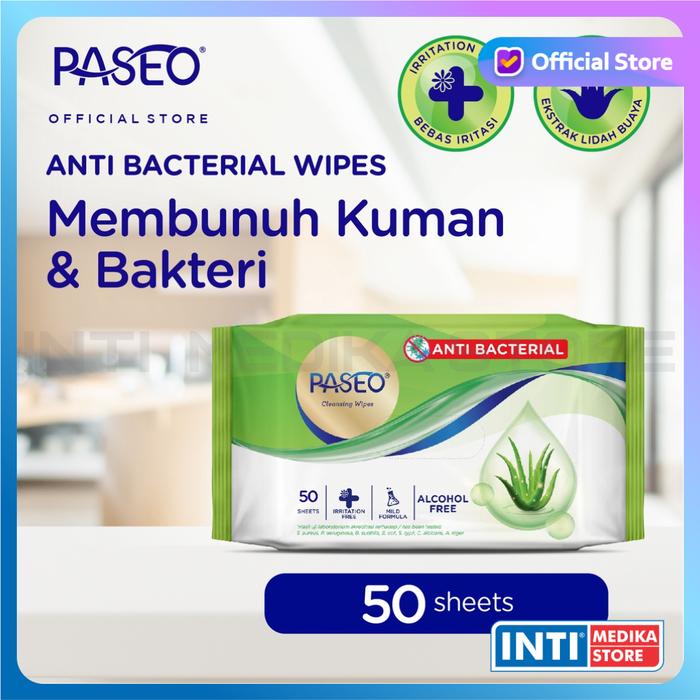 Gambar PASEO - Tisu Basah Bayi Anti Bacterial | Tissue Basah Bayi | Wet Wipes - Isi 50s dari INTI MEDIKA STORE undefined Tokopedia