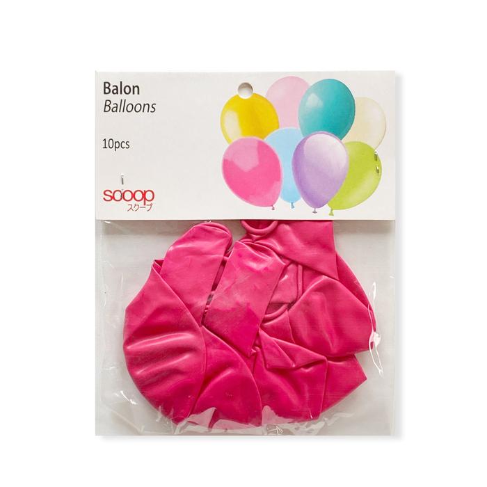 Gambar Scoop Balon Karet Polos (10pcs) 55421100 - Pink Tua dari Scoop Ideas undefined Tokopedia