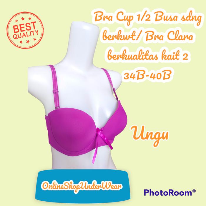 Gambar BH Cup 1/2 / Cup B Busa sdng berkwt berkualitas pengait 2 34B-40B - Ungu, 36B/80 dari OnlineShop Underwear undefined Tokopedia