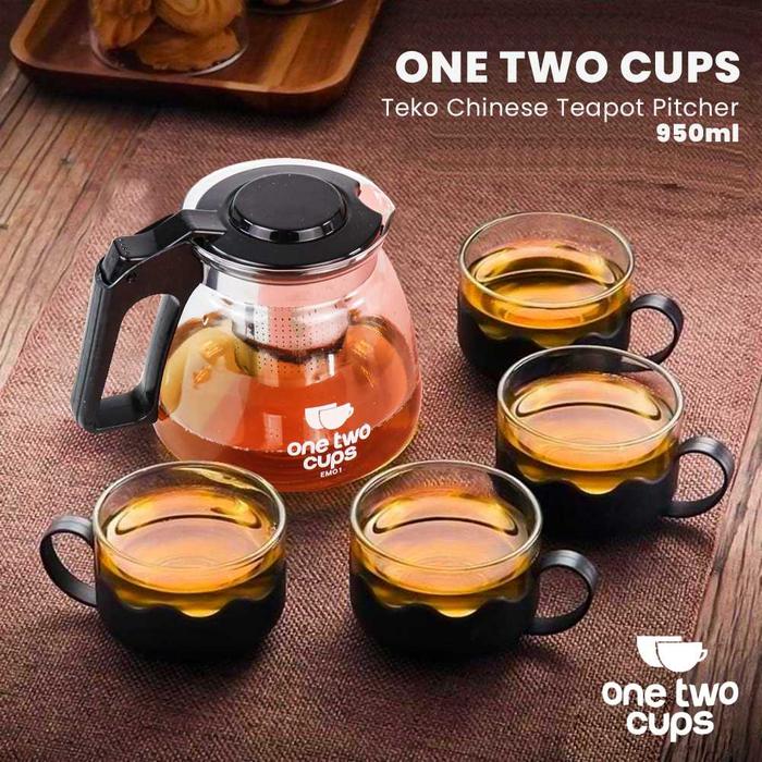 Gambar Teapot Maker Teko Teh Air Panas Kaca Dengan Tutup Kayu Anti Panas - 5 in 1 950ml dari RUMAH PERKAKAS 47 undefined Tokopedia