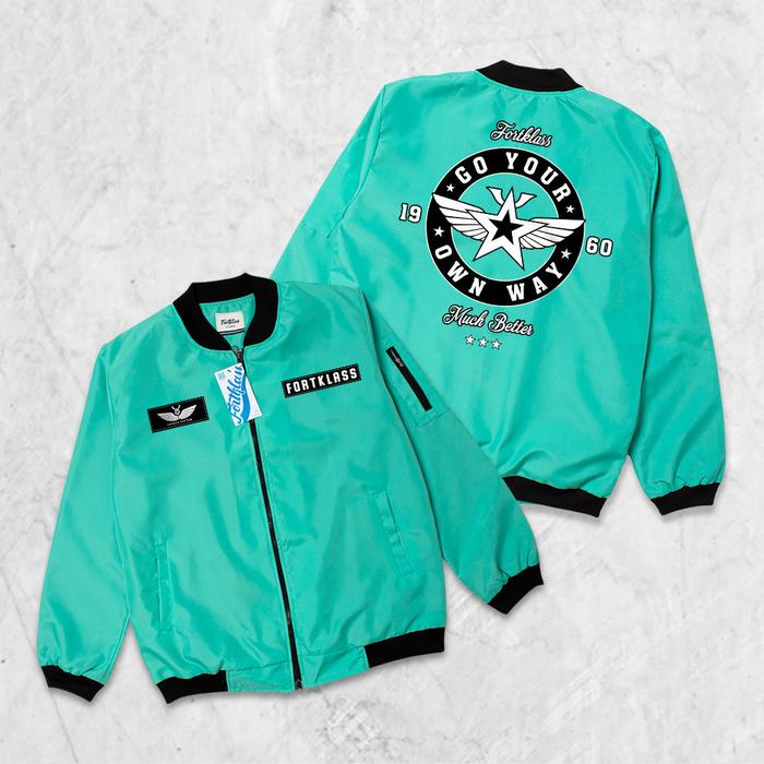 Gambar FortKlass GAFI OWN WAY Jaket Bomber Motif Pria Waterproof Outwear Pria - TOSCA, XL dari Fortklass undefined Tokopedia