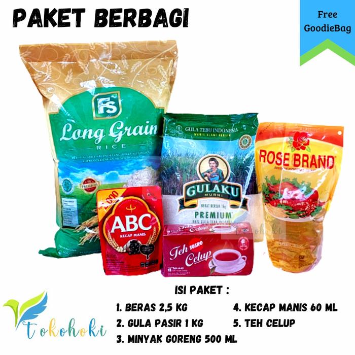 Gambar PAKET SEMBAKO BERBAGI BERAS 2,5 KG dari TokoHokkii undefined Tokopedia