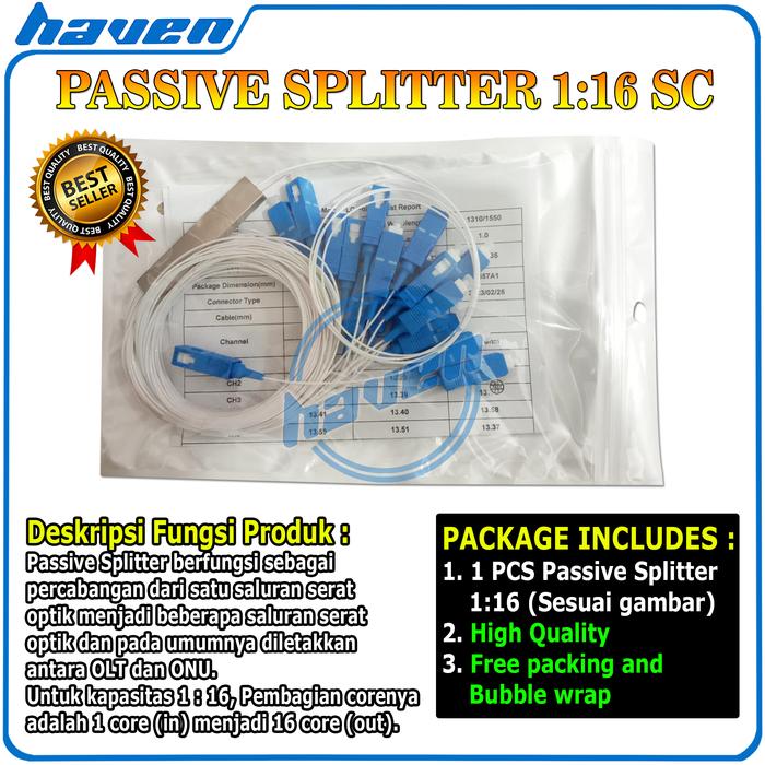 Promo Passive Splitter / Pasif Spliter 1:16 Fiber Optic / PLC FO 1x16 ...