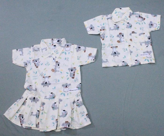 Gambar Baju anak couple Baju anak kembaran cewek cowok ko reseller - Koala putih, Kemeja XL dari Nugraha_Official undefined Tokopedia