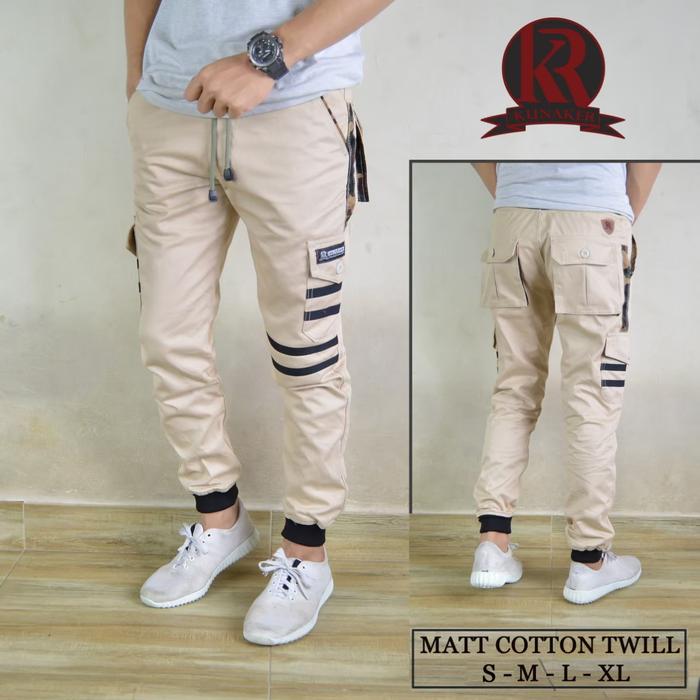 Gambar CELANA PRIA-CELANA JOGGER CARGO PENDEK-CELANA PRIA JOGGER TANGGUNG - cream, L dari RASEKING.ID undefined 5 Tokopedia