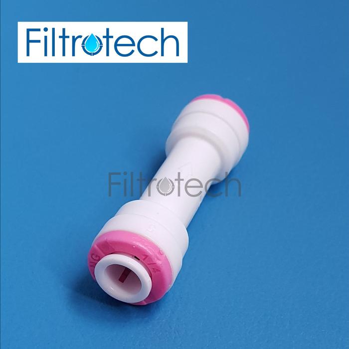 Gambar Check Valve satu arah RO Model Lurus Selang 1/4 dan Selang 3/8 - klep selang air bersih satu arah - check valve 1/4 dari Filtrotech undefined Tokopedia
