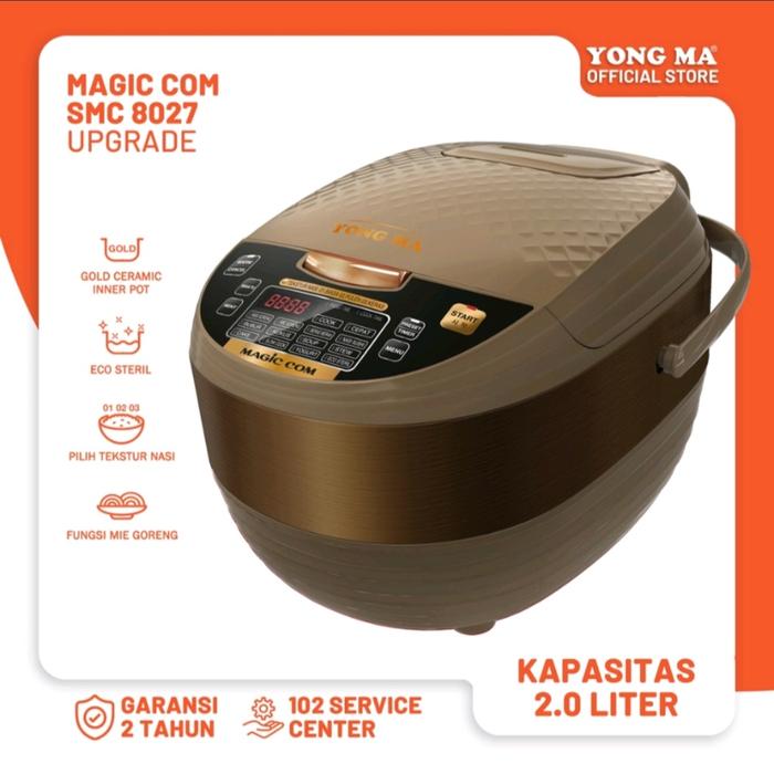 Gambar Magic Com Digital 2 Liter YONGMA SMC-8027 Rice Cooker YONG MA Penanak - Gold, Tanpa Bubble dari best electronic 7 undefined Tokopedia
