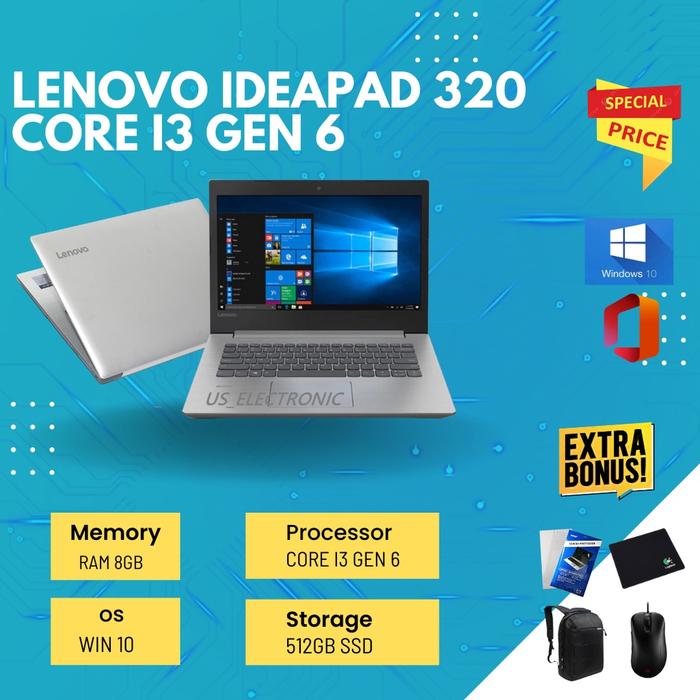 Jual LENOVO IDEAPAD 320 CORE i3 /RAM 8GB /512 SSD/WIN 10 14
