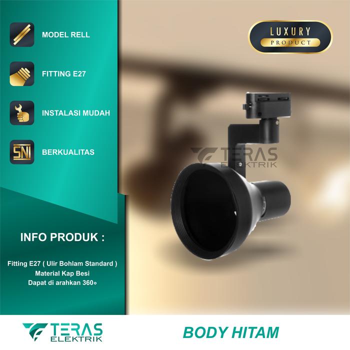 Gambar Kap Lampu track light par 30 Rumah lampu track light satuan - Hitam dari TERAS ELEKTRIK undefined Tokopedia
