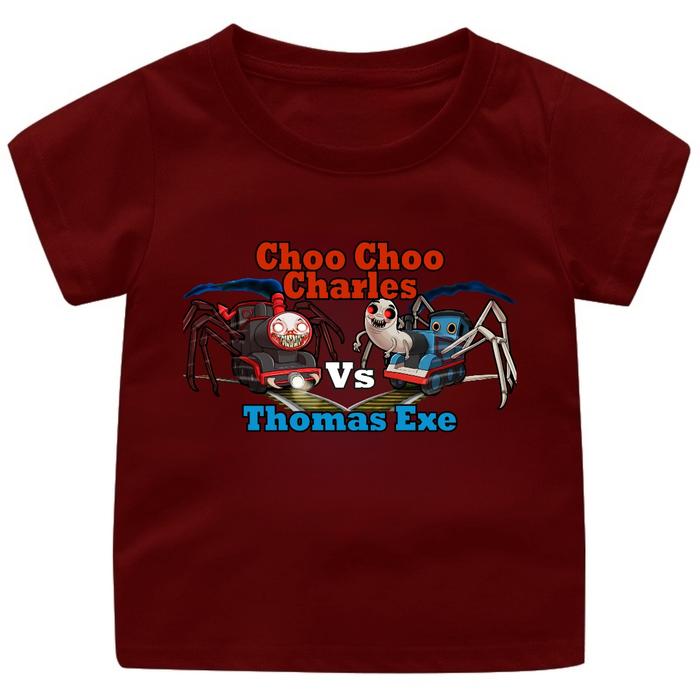 Gambar baju Kaos Anak choco Charles VS THOMAS EXE 1-14tahun remaja/ dewasa - maroon, L dari Vany seller undefined Tokopedia