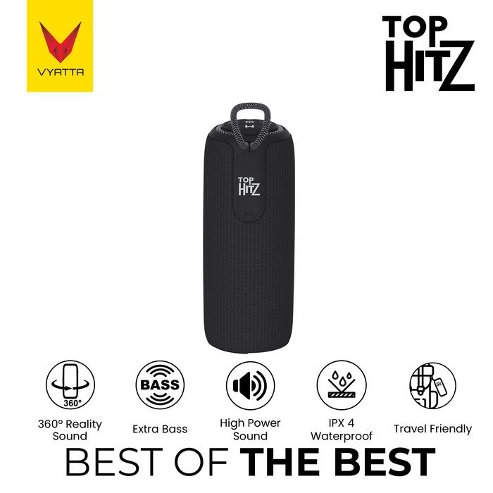 Gambar VYATTA TOP HITZ TWS BLUETOOTH SPEAKER STEREO 360 SOUND EXTRA BASS FS - Black dari VYATTA Indonesia undefined Tokopedia