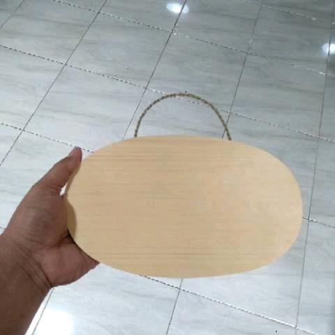 Gambar Talenan Kayu Tali Aneka Model / Talenan Lukis / Wooden Cutting Board - Oval Tali dari el artgallery undefined Tokopedia