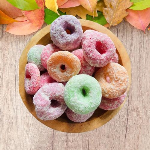 Gambar donat warna warni manis / donat archon / donat makanan jadul - 250 gram dari Alesha Chayra Elmeera undefined 5 Tokopedia