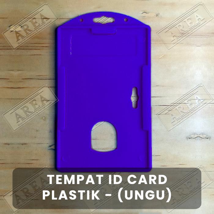 Gambar Tempat Kartu ID Card Plastik/Holder Case ID Card Plastik Ungu - Ungu dari areatokokugrosir undefined Tokopedia