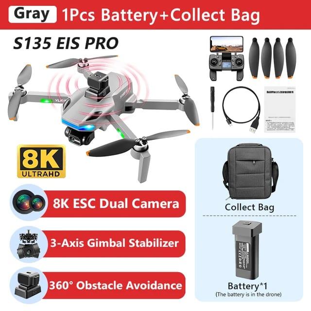 Gambar Drone YLRC S135 8K HD Dual Camera Wifi FPV Quadcopter GPS 3 Axis F11s - S135 P+ Sensor dari Jakarta Hobby undefined Tokopedia