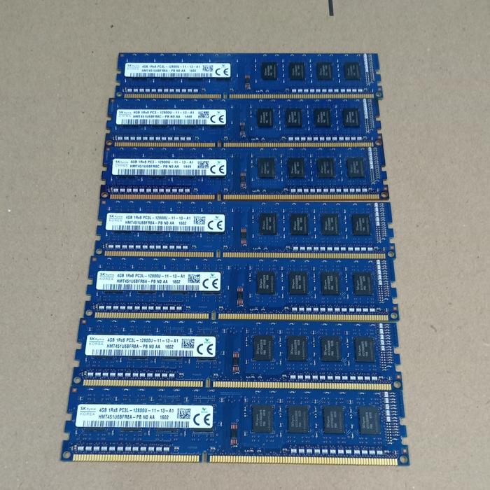 Samsung 1rx8 Pc3l 12800u 11 13 A1 Jual PC RAM 4 GB SK Hynix 1Rx8 PC3L -12800U -11-13 -A1 - Kota Bekasi