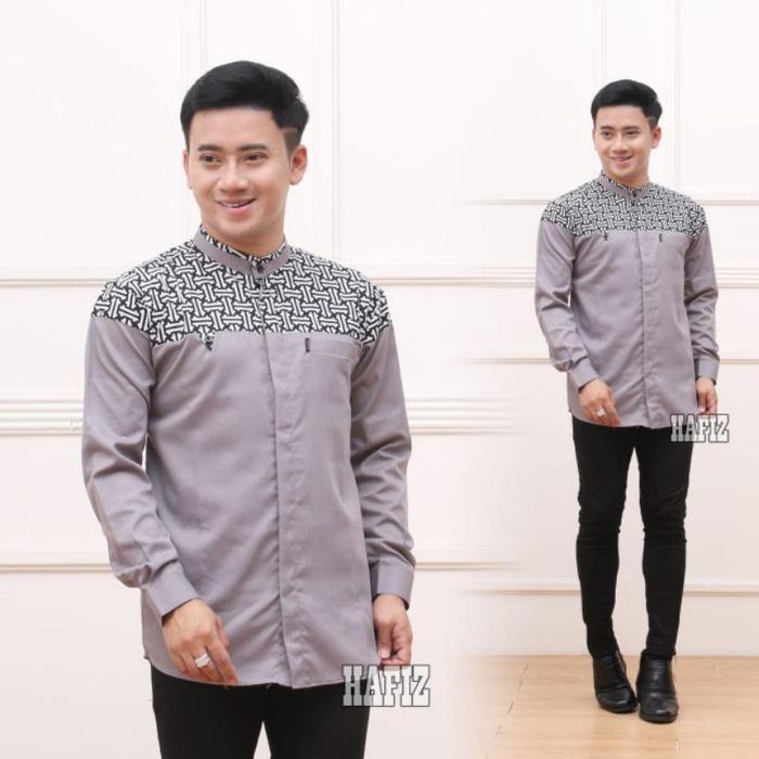 Gambar REAL!! MT25 KEMEJA KOKO PRIA HILMAN M - XL / BAJU KOKO LENGAN PANJANG - NAVY, M dari Gracecoll undefined 4 Tokopedia