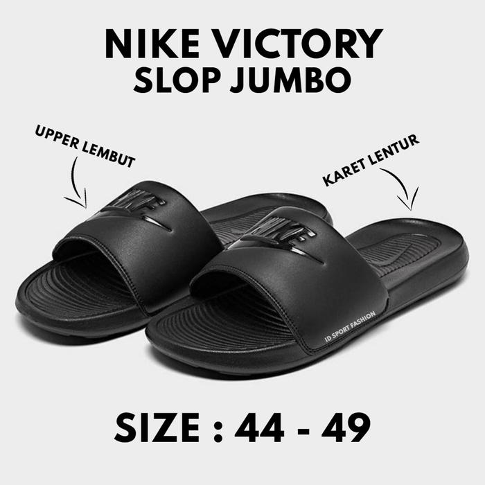 Gambar Promo Sandal Ukuran 50 49 48 47 46 Sendal Pria Big Size Karet Slop - Nike Full Black, 44 dari Importirsneakers undefined Tokopedia