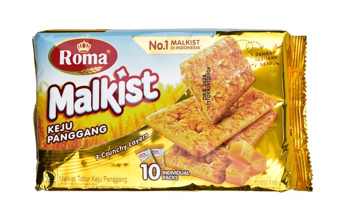 Gambar BISKUIT ROMA MALKIST KEJU PANGGANG BISCUIT ISI 10'S @11GR dari Q-TA MART undefined Tokopedia