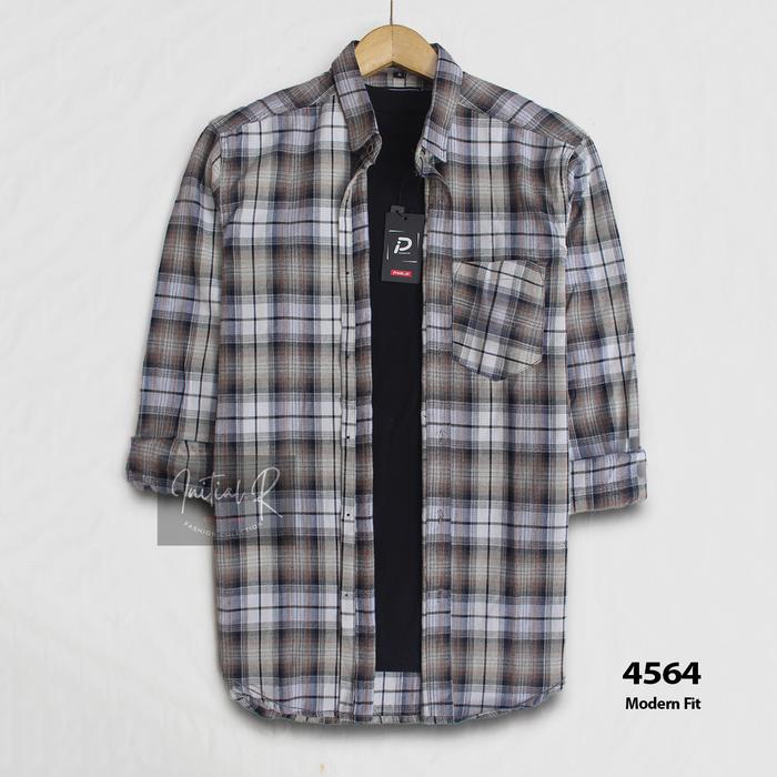 Jual Kemeja Flanel Lengan Panjang Kemeja Pria Premium - PRM 01, M