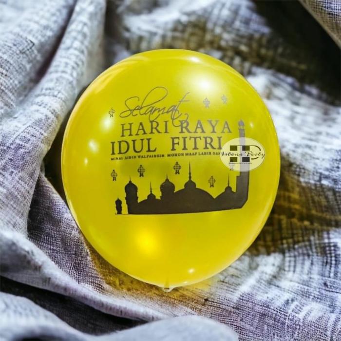 Gambar Balon Latex Lebaran / Balon Karet Tulisan Selamat Hari Raya Idul Fitri - Gold dari Istanaparty undefined Tokopedia