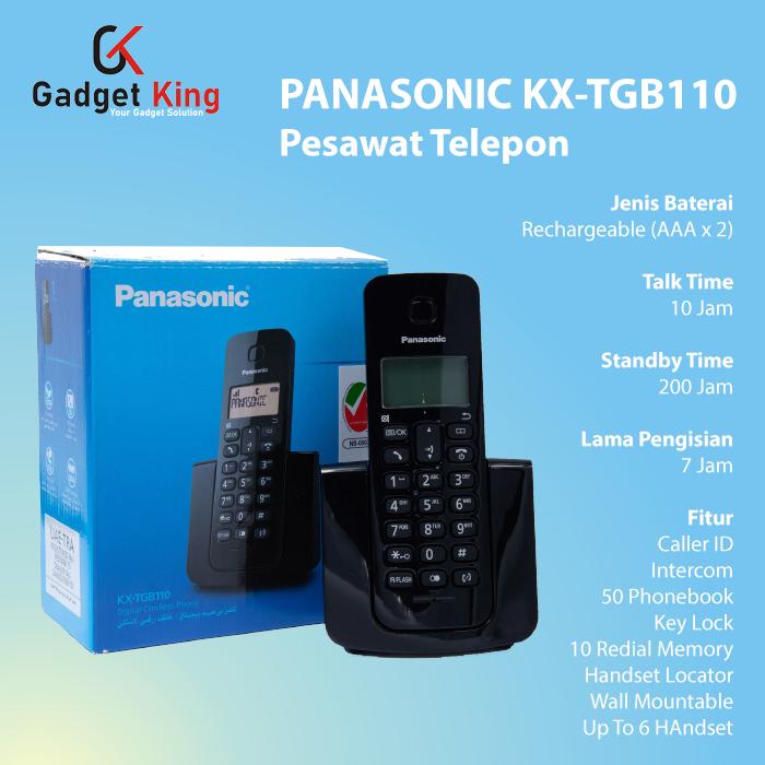 Gambar Panasonic KX-TGB210 Pesawat Telepon Wireless Rumah Kantor Indihome - H - KX-TGB110 dari Gadget King Store undefined Tokopedia