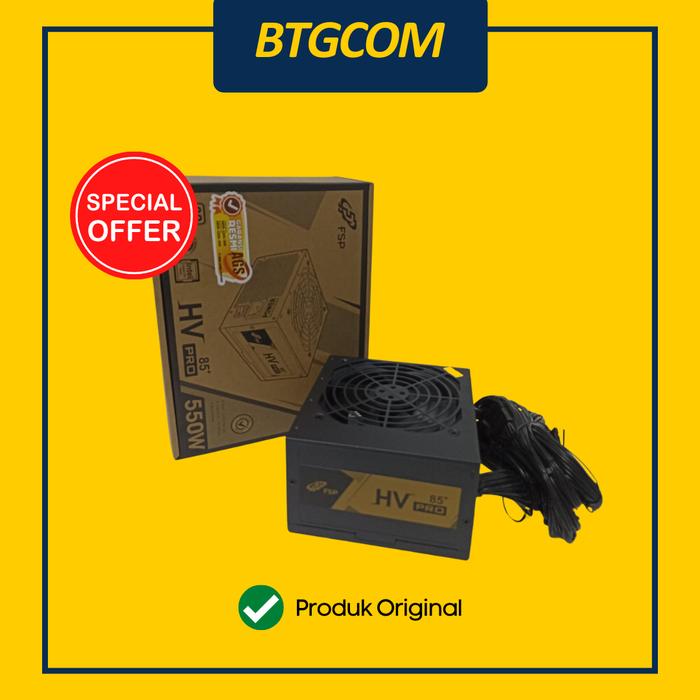 Gambar FSP HV PRO 550 PSU 550W 85 PLUS BRONZE POWER SUPPLY dari btgcom undefined Tokopedia
