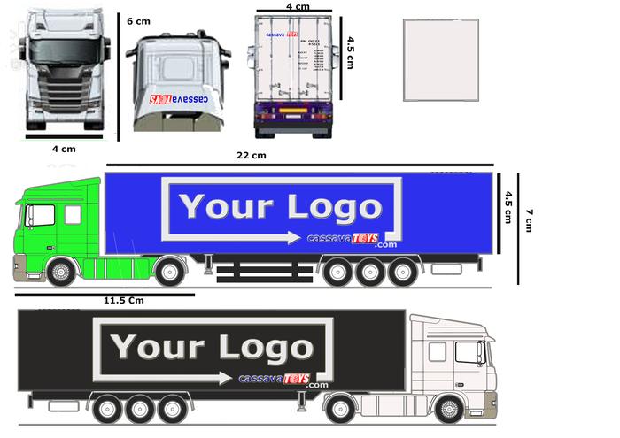 Gambar Custom Diecast truck container skala 43 ( put your brand here) - Desain Awal dari cassavatoys undefined Tokopedia