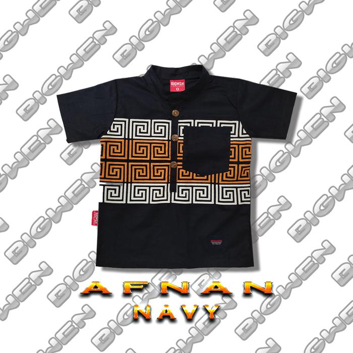 Gambar Baju Kemeja Anak BIGWEN umur 1-10 Tahun atasan lengan pendek Terbaru A - NAVY, S dari Bigwen undefined Tokopedia