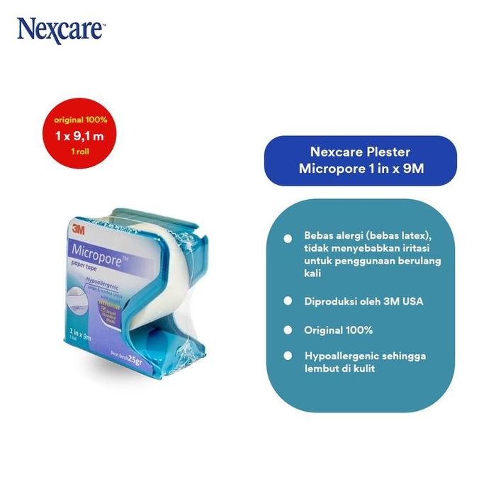 Gambar Plester Micropore 1 in x 9M Nexcare dari riostore1_NEW undefined Tokopedia