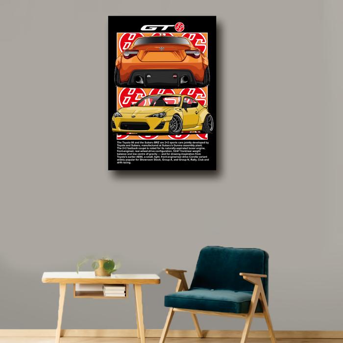 Gambar KARIMAKE Poster Kayu RACING TOYOTA FT86 SUBARU GT86 - 9, STIKER dari KRMK Karimake undefined Tokopedia