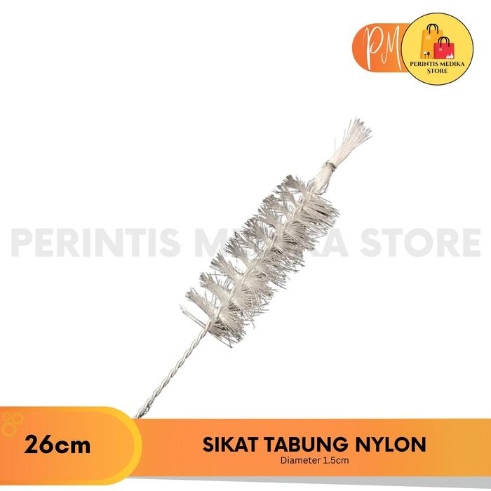 Gambar SIkat Tabung Kecil 26cm dia. 1.5cm Nylon l Sikat Tabung Reaksi dll dari Perintis Medika undefined Tokopedia