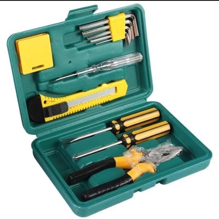 Gambar Obeng Set Box 12 in 1 Alat Pertukangan Hand Tools Tang Meteran Kunci L dari Adelinestore16 undefined Tokopedia