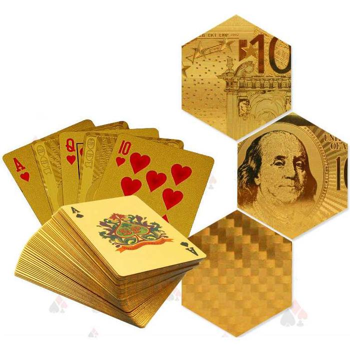 Gambar Kartu Remi Poker Bahan Kertas Lapisan Foil Premium Anti Air Plastik - Grid dari Niaga Mall undefined Tokopedia