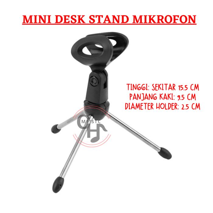Gambar stand mic microphone meja pendek - KAKI 3 dari CH MUSIC undefined 4 Tokopedia