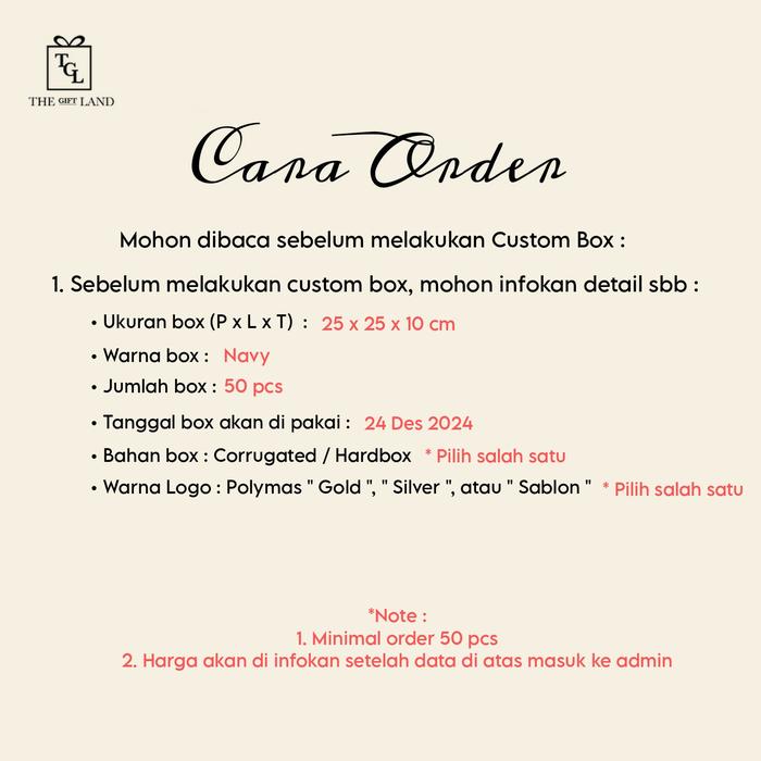 Gambar Hardbox Hampers Custom Gift Box Request Ukuran - Custom Box dari thegiftlandofc undefined Tokopedia