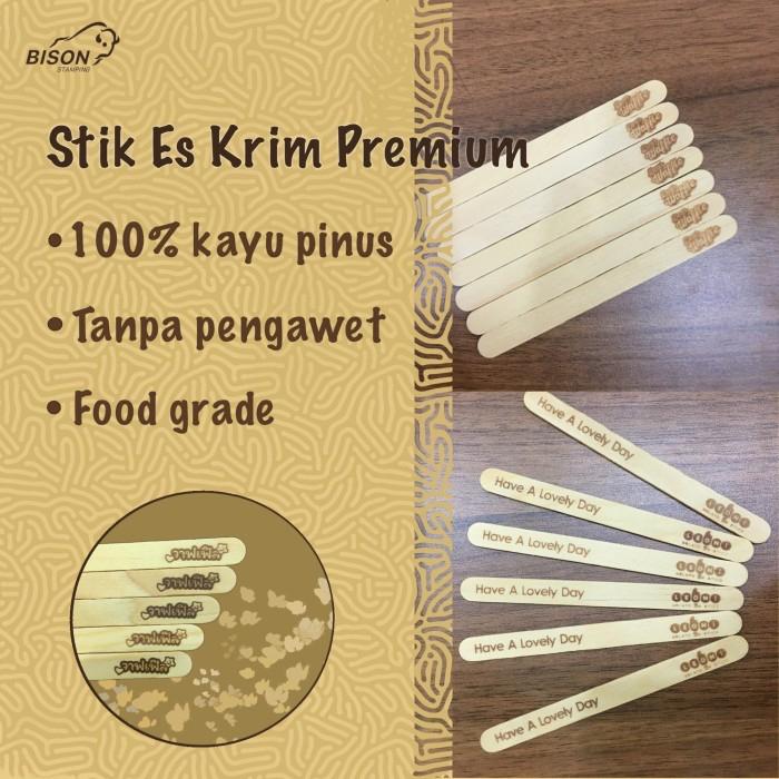 Gambar Stik Es Krim Premium Custom Logo - 6 pak 3000pcs dari Bison Stamping undefined Tokopedia