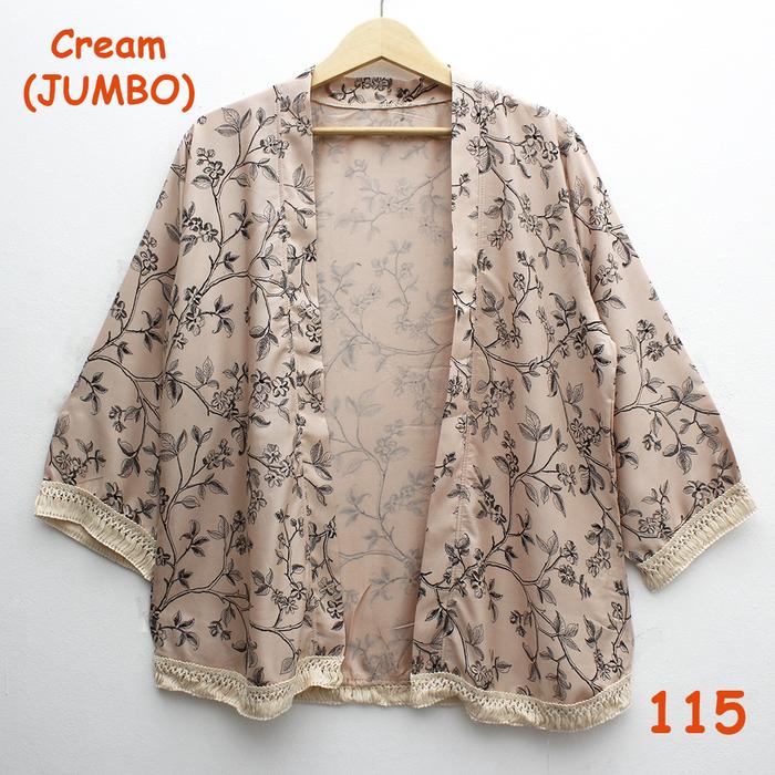 Gambar cardigan outter kimono katun batik motif tribal Etnic bohemian BOHO - cream (JUMBO) dari Jumani Fashion Shop(JFS) undefined Tokopedia