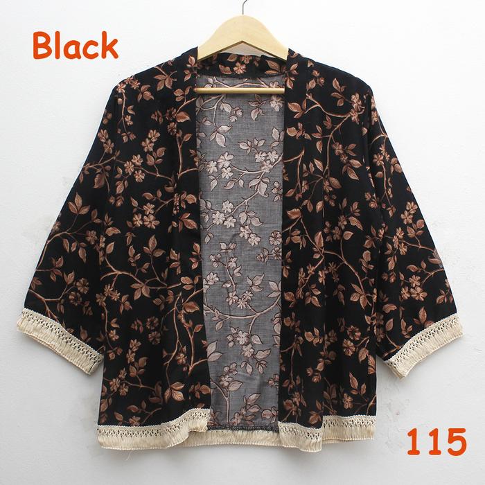Gambar cardigan outter kimono katun batik motif tribal Etnic bohemian BOHO - black dari Jumani Fashion Shop(JFS) undefined Tokopedia