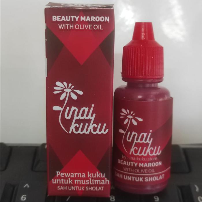Gambar Inai Kuku Beauty Maroon with Olive Oil Pewarna Kuku Halal & Aman BPOM Terjamin Cantik dan Awet untuk Sholat dari De@store2 undefined Tokopedia